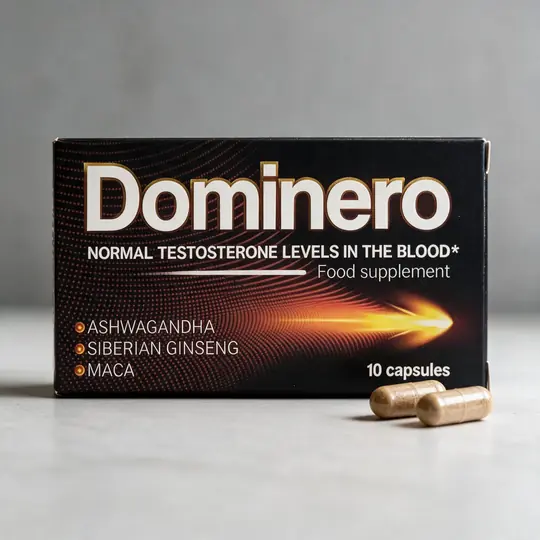Dominero tobolky a otevřený blistr pro postupnou třicetidenní kúru